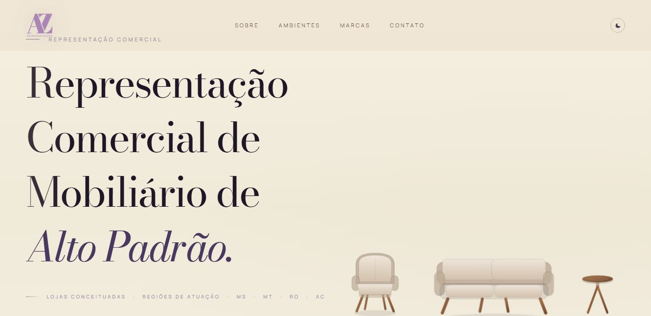Site da AZ Representações